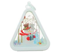 UTHCLO Lampe de Bureau de Noël LED Rétro avec Bonhomme de Veilleuse Décorative à Lumière Douce pour Ambiance Festive Lumineux pour Décoration de Table et Vitrine Alimentée par LED