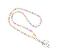 UTHCLO Lanière Bohème Perles Artisanales pour Badge et Clés Collier Léger Multifonctionnel pour Téléphone et Carte Identité Accessoire Unique Fait Main