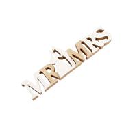 UTHCLO Lettre Décorative Mr Mrs en Bois Naturel, Décoration de Table de Mariage Romantique, Ornement Alphabet pour Centre de Table, Accessoire Photo pour Événement et Bureau, Décorations