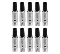 UTHCLO Lot de 10 Connecteurs XLR Femelles 3 Broches pour Câble Microphone Professionnel Prise Jack XLR Compatible Studio et Scène Connecteur Audio Micro Haute Conductivité Accessoires