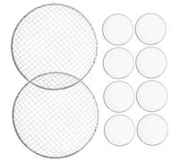 UTHCLO Lot de 10 Grilles Métalliques Jetables pour Barbecue Rond Extérieur, Petite Grille de Cuisson pour Camping, Support Léger Multifonction pour Grillades et Refroidissement