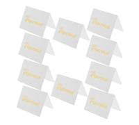 UTHCLO Lot de 10 Panneaux de Table « Réservé » Recto-Verso avec Dorure à Chaud Cartes de Réservation en Carton Doré Format Standard pour Mariage Fête et Restaurant Accessoires de
