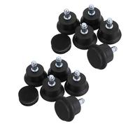 UTHCLO Lot de 10 Patins Fixes pour Chaise de Bureau en Acier Allié et Polypropylène avec Patin Antidérapant Protection Sols Durs et Moquettes Rechange Solide pour Meubles de Bureau