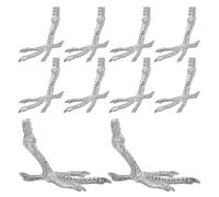 UTHCLO Lot de 10 Pattes D’Oiseaux en Métal Réalistes, Figurines Décoratives de Griffes de Perroquet pour Bricolage Créatif, Décoration Maison et Bureau, Accessoires Artisanaux Solide et