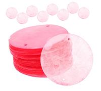 UTHCLO Lot De 100 Coquillages Ronds Naturels à Suspendre 5cm Accessoire Diy Couleur Rose Pendentifs Pour Bijoux Décoration Intérieure Fête De Plage Artisanat Et Décorations