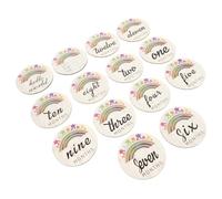 UTHCLO Lot De 14 Cartes Mensuelles Bébé En Bois Naturel Gravées, Accessoires Photo -né, Décorations Photo Naissance, Présent Naissance Neutre, Design Simple Et Pratique