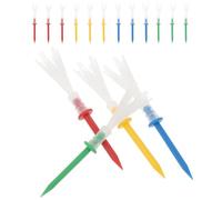 UTHCLO Lot de 16 Tés en Plastique pour Golf, Tee Professionnel Solide Profondeur Constante, pour Entraînement et Practice sur Parcours Couleur Aléatoire