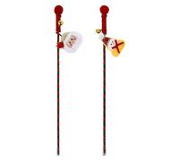 UTHCLO Lot de 2 Baguettes à Taquiner pour Chats D’intérieur en PP et Corde de Coton, Jouets Interactifs de Noël Père Noël et Bonhomme de Neige pour Garder Les Chats Actifs