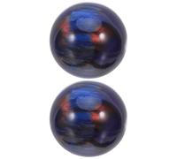 UTHCLO Lot de 2 Balles de Massage pour Mains en Résine Imitation Marbre 50mm, Sphères Décoratives Bleues pour Rééducation des Doigts et Équipement D'exercice des Mains,