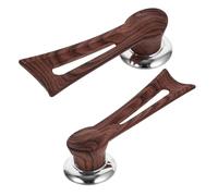 UTHCLO Lot de 2 Boutons de Rechange Universels pour Couvercle de Casserole Grosse Taille, Poignées Effet Bois Résistantes la Chaleur en Acier Inoxydable, Accessoires Pratiques