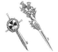 UTHCLO Lot de 2 Broches Vintage en Alliage Forme Chardon pour Femmes Accessoire de Vêtements Élégant Présent D’Anniversaire Broche pour Chemise et Mariage