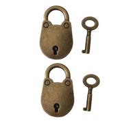 UTHCLO Lot de 2 Cadenas de Boîte à Bijoux Vintage en Alliage de Zinc, Serrure Ancienne Anti-vol et Résistante la Rouille, pour Coffret à Bijoux et Boîte de Mariage