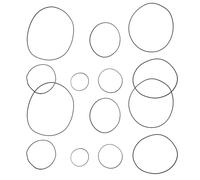 UTHCLO Lot de 2 Courroies de Réparation en Caoutchouc Noir pour Lecteur Cassette et Enregistreur, Bande Carrée 40-130 Mm, Courroies d'entretien Fiables et Solide