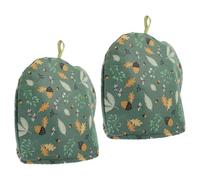 UTHCLO Lot de 2 Housses Isothermes pour Théière 28x23 Cm, Protection Anti-poussière en Tissu Imprimé, Chauffe-théière Domestique Isolant et Lavable, Couvre-théière Cosy pour Usage