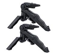 UTHCLO Lot de 2 Mini Trépieds Selfie pour Smartphone et Caméra d'action, Support Portable Stable en Matériau Lisse, pour Diffusion en Direct et Voyages, Couleur Noire, Taille Compacte