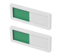 UTHCLO Lot de 2 Panneaux Indicateurs D'état Coulissants en Acrylique 4x10 Cm Blanc, Panneau de Porte Ouvert/fermé pour Salle de Réunion Privée, Bureau et Toilettes, Autocollant Pratique