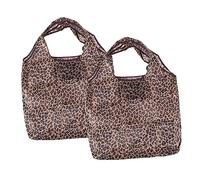 UTHCLO Lot de 2 Paquet Réutilisables à Provisions, Cabas Rangement, Polyester, Anses Solides, Pratique pour Courses et Voyage