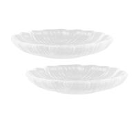 UTHCLO Lot de 2 Soucoupes à Thé en Verre Transparent, Soucoupes Rondes Compactes Motif Vertical, Dessous de Tasse Polyvalents pour Bureau et Décoration de Table, Plat de Réutilisable
