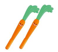 UTHCLO Lot de 2 Stylos à Encre Gel Carotte Stylos à Bille Compacts Orange Vif Scolaires et Bureau Papeterie Étudiante Pratique
