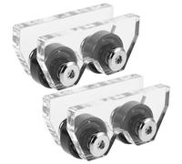 UTHCLO Lot de 2 Testeurs D'inspection de Rouleaux de Billard en Acrylique Noir Mesure de Haute Précision et Équilibrage Tête et Queue pour Queues de Billard Portables à Domicile