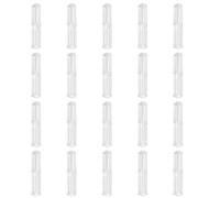 UTHCLO Lot de 20 Boîtes à Stylos en Plastique Transparent, Forme Carrée Petite Taille, Étui Quadrangulaire pour Fournitures de Bureau, Porte-Stylo Scolaire pour Étudiants et Rangement