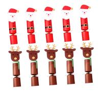 UTHCLO Lot de 20 Boîtes D’Emballage de Bonbons de Noël en Carton Rigide Diamètre 5 CM Longueur 9 CM Coffret Présent Père Noël et Renne pour Friandises et Biscuits Festifs