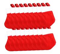 UTHCLO Lot de 20 Chaussettes De Noël Classiques Décoratives Jarretelles Unies Décorations De De Noël Petite Cloche De Fête Miniatures Couleur