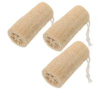 UTHCLO Lot de 3 Éponges de Luffa Exfoliantes Naturelles Corps et Vaisselle Dimensions 125 CM X 6-7 CM Couleur Naturelle Fibres Végétales Biodégradables Éponge de Bain Loofah