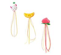 UTHCLO Lot de 3 Jouets pour Chaton en Peluche et Plastique, Bâtons Interactifs Colorés pour Jouer et Améliorer Le Comportement de Morsure du Chat Plusieurs Styles
