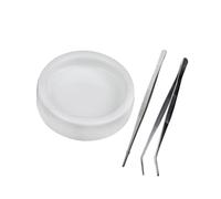 UTHCLO Lot De 3 Mangeoires pour Reptiles Bol Céramique Et Pinces INOX 20 Cm Courbée Et Droite Ensemble Moyen Format Alimentation Reptiles Petites Espèces