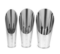 UTHCLO Lot de 3 Pelles à Terreau en Acier Inoxydable Argenté, Godets Multi-usages pour Jardinage de Plantes et Arrosage, Finition Miroir Brillante et Solide