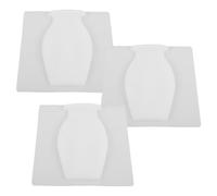 UTHCLO Lot de 3 Vases Muraux en Silicone Souple Blanc Pots de Fleurs Adhésifs Réutilisables sans Perçage pour Décoration Intérieure Jardinières Murales pour Fleurs Fraîches ou Séchées
