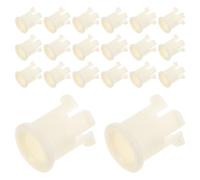 UTHCLO Lot de 30 Douilles pour Roulette Pivotante en Plastique Blanc Embouts de Roue de Meuble pour Pieds de Chaise de Bureau Pièces Détachées pour Chaise Accessoires de Réparation