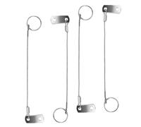 UTHCLO Lot de 4 Câbles de Lanière en Acier Inoxydable Résistants la Coupe pour Bateaux et Supports, Câble Antivol Solide et Sécurisé Argenté