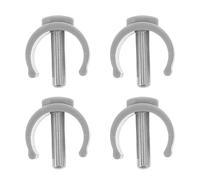 UTHCLO Lot de 4 Clips en C pour Béquille et Déambulateur Gris, Accessoires Plastiques pour Tubes Ø22 Mm, Clips de Poignée Antidérapants, Pièces de Rechange Stables et Solide pour Aides