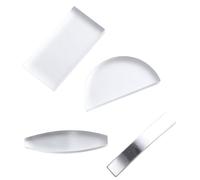 UTHCLO Lot de 4 Lentilles en Verre Optique Éducatives - Cylindrique Convexe, Semi-circulaire, Rectangulaire et Concave-convexe - Matériel Pédagogique de Physique Léger et Portable