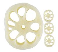 UTHCLO Lot de 4 Mini Tranches de Racine de Lotus Réalistes, Déco Végétale Miniature en Résine, Jouets Miniatures Résistants pour Garçon et Filles, Accessoires Décor Maison et Jardin