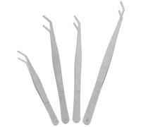 UTHCLO Lot de 4 Pinces à Épiler en Acier Inoxydable pour Jardinage, Outils Légers et Pratiques pour Soins des Plantes Succulentes et Jardin Potager