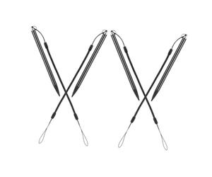 UTHCLO Lot de 4 Stylets Résistifs avec Cordon à Ressort pour Écrans Tactiles, Professionnels et Industriels, Conception Métallique, Écriture Précise, Utilisation Point de Vente et PDA,