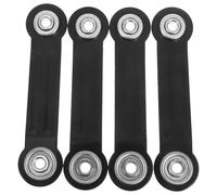 UTHCLO Lot de 4 supports de bras de roulement coulissants, matériel de | Finition noire résistante aux intempéries, fonctionnement fluide, pièces de chaise de porche, banc de jardin à bascule de