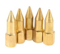 UTHCLO Lot de 5 Embouts de Rechange en Cuivre pour Pistolet à Graisse, Buses Manuelles Pointues Allongées en Métal Robuste, Accessoires de Graissage Précis pour Zones Difficiles D’accès,