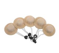 UTHCLO Lot de 5 Mini Chapeaux pour Petits Animaux avec Mentonnière Réglable, Chapeau de Paille Respirant et Léger, Chapeau de Soleil pour Chien, Chat, Poule - Accessoire D’été