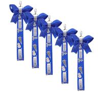 UTHCLO Lot de 5 Porte-clés Nœud Pom-pom Girl pour Filles en Tissu Léger avec Ruban, Accessoire Décoratif pour Paquet de Cheer Bag et Clés