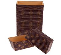 UTHCLO Lot de 50 Caissettes à Gâteaux Jetables en Papier Alimentaire, Moules Multifonctions Rectangulaires Petits Formats, Caissettes Décoratives pour Cupcakes, Muffins et Pains,