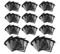 UTHCLO Lot de 50 Paquet Filtrants Zippés en Maille Haute Densité Polyester pour Aquarium, Accessoires pour Anneaux Céramiques et Nettoyage de Bassin sans Odeur