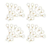 UTHCLO Lot de 50 Pinces en Métal Doré Forme Fleur, Clips pour Sachets Alimentaires et Trombones Robustes, Accessoires Multifonctions pour Bureau, Maison et Conservation des