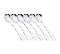 UTHCLO Lot de 6 Petites Cuillères à Fentes en Acier Inoxydable Ustensiles de Service Réutilisables Cuisine Accessoire Maison pour Dîner Banquet et Usage Quotidien
