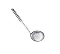 UTHCLO Louche Inox avec Manche Long Cuillère Passoire Filtrante pour Soupe et Hotpot Écumoire Acier Inoxydable Résistante Chaleur pour Cuisine Maison et Restauration
