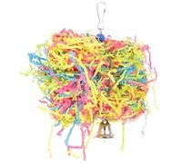 UTHCLO Mâcher en Papier Solide pour Perroquet et Calopsitte, Suspendu pour Oiseaux de Compagnie, Intéressant Anti-Stress, Accessoire Ludique pour Cage D’Oiseau