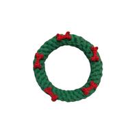 UTHCLO Mâcher pour Chien en Corde de Coton Tressée en Cercle Vert pour Chiots et Chiens, Développement Intellectuel, pour Noël la Maison Boutique